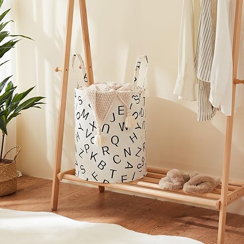 Miniatura 2 de Cesta de almacenamiento grande para niñas y niños, cesta de lavandería plegable con asas largas, contenedores de juguetes para guardería, decoración