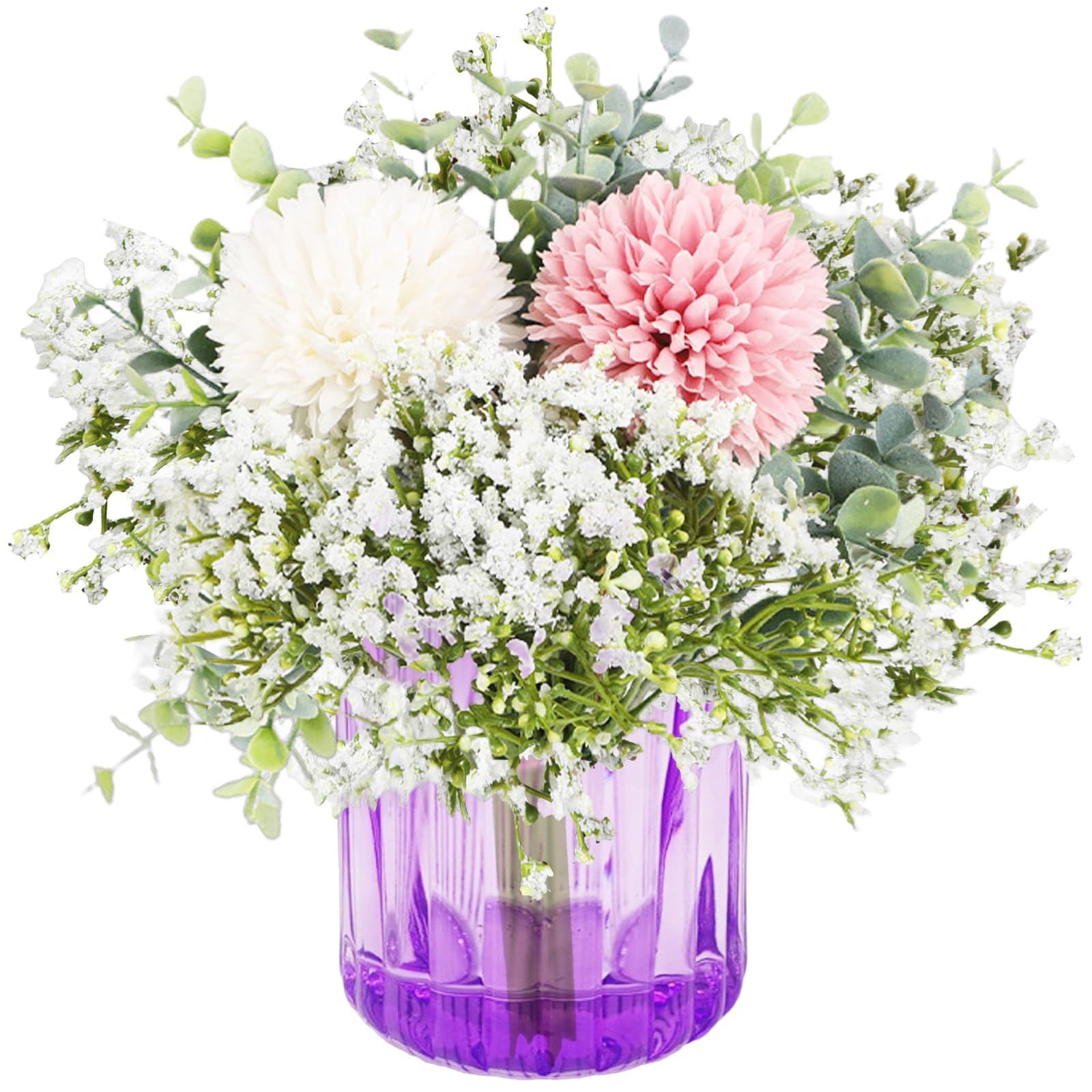 astylishome Fake Flowers for Outside Artificial Bloom Decoration Realistic Dandelion with Stem Lifelike Floral Arrangement for Home Wedding Party Indoor Outdoor Garden White 1811