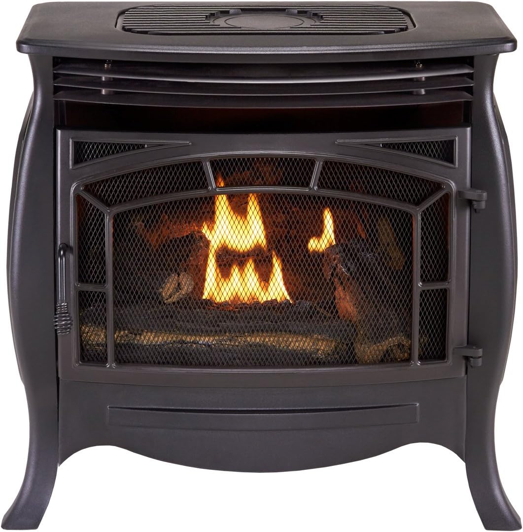 Duluth Forge Dual Fuel Vent Free Gas Stove - Model FDSR25, 26,000 BTU, Matte Finish, Remote Control