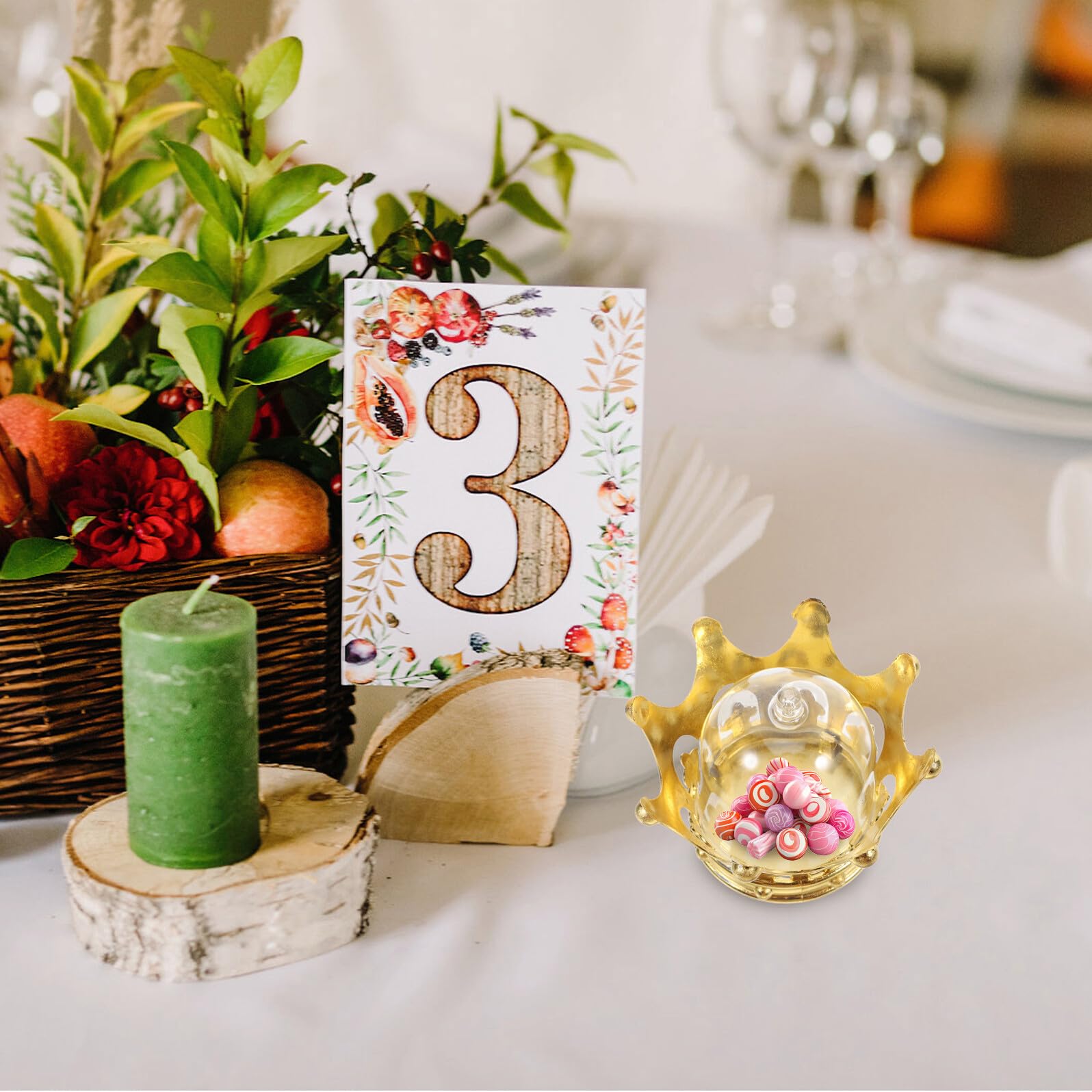 LIFKOME 36 Stück Teiliges Candy Party Box in Kronenform Goldene Hochzeit Süßigkeitenbehälter Tragbare Geschenkverpackung für Geburtstag Jubiläum und Festliche Anlässe