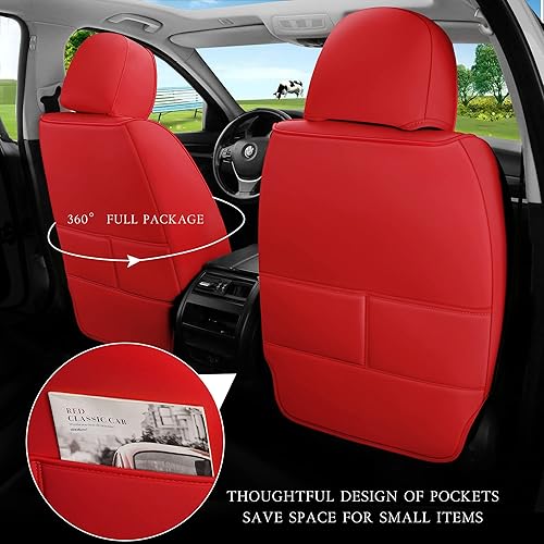 Miniatura 5 de INZU Juego completo de fundas de asiento de automóvil de 5 asientos, ajuste universal, adecuado para la mayoría de automóviles, SUV, bolsas de aire