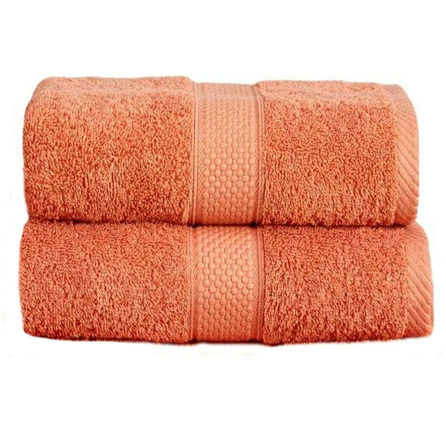 Sue Rossi Ltd 100% Turkish Cotton Guest Towels Hand Kitchen Towel Face Cloth 40 x 60 cm Pack Of 2 Twin Set (Terracotta)