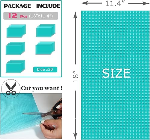 Miniatura 2 de 8 revestimientos para refrigerador, fundas lavables para refrigerador, almohadillas para estantes de vidrio, armarios, cajones, accesorios de cocina