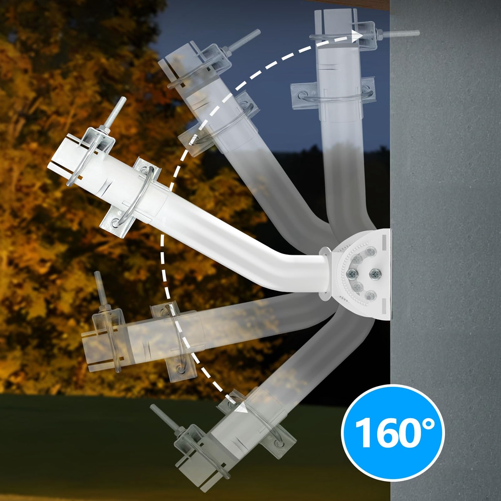 Kit de Montage Internet par Satellite pour Antenne Rectangulaire V2, Support de Toit Satellite Professionnel en Acier Inoxydable à Double sécurité Coupe-Vent