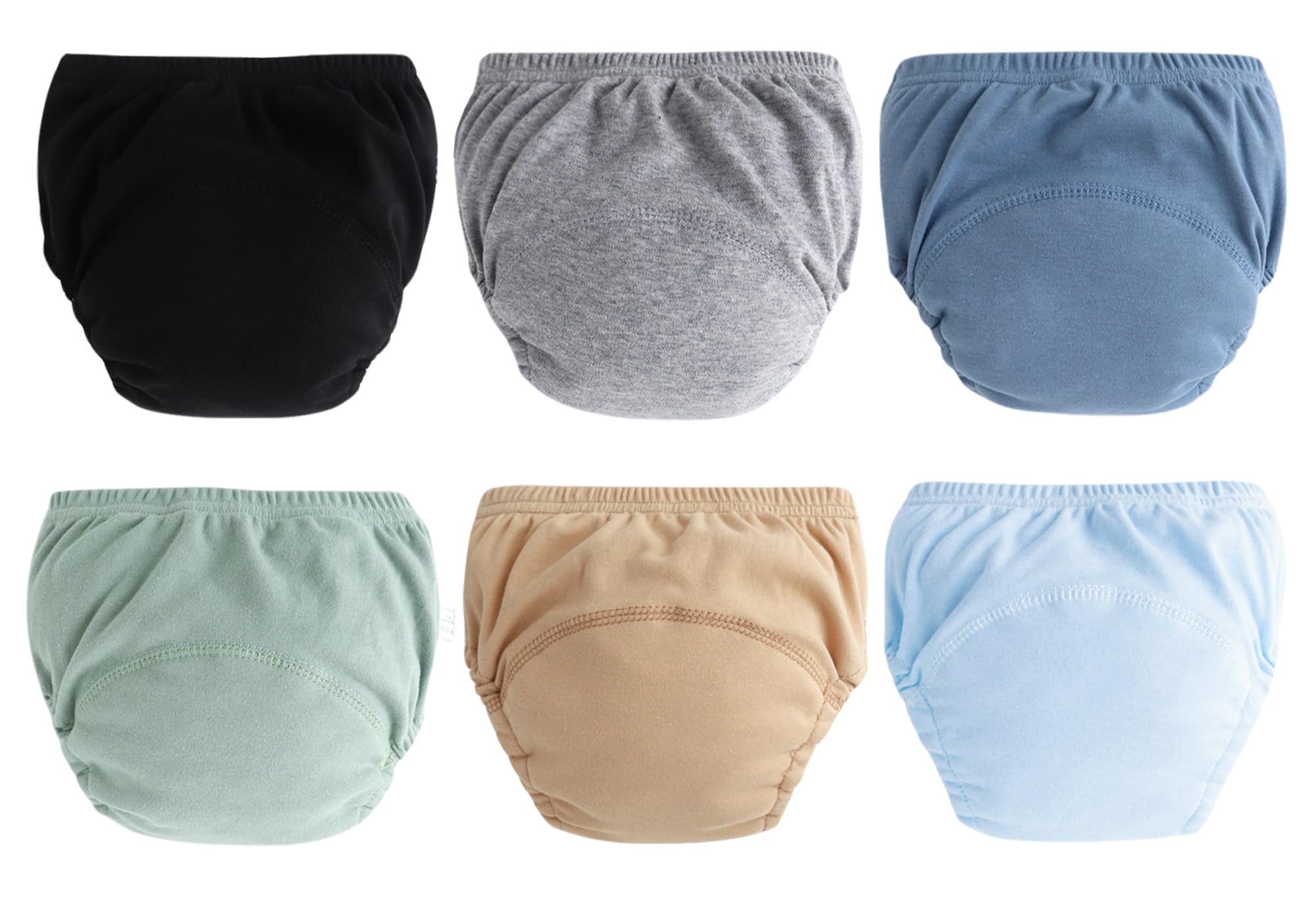Happy Cherry Lot de 6 Culotte d'apprentissage en Coton pour Garçon, Lavable et Réutilisable, pour l'Entraînement à la Propreté, pour Les Enfants de 6 Mois à 3 Ans