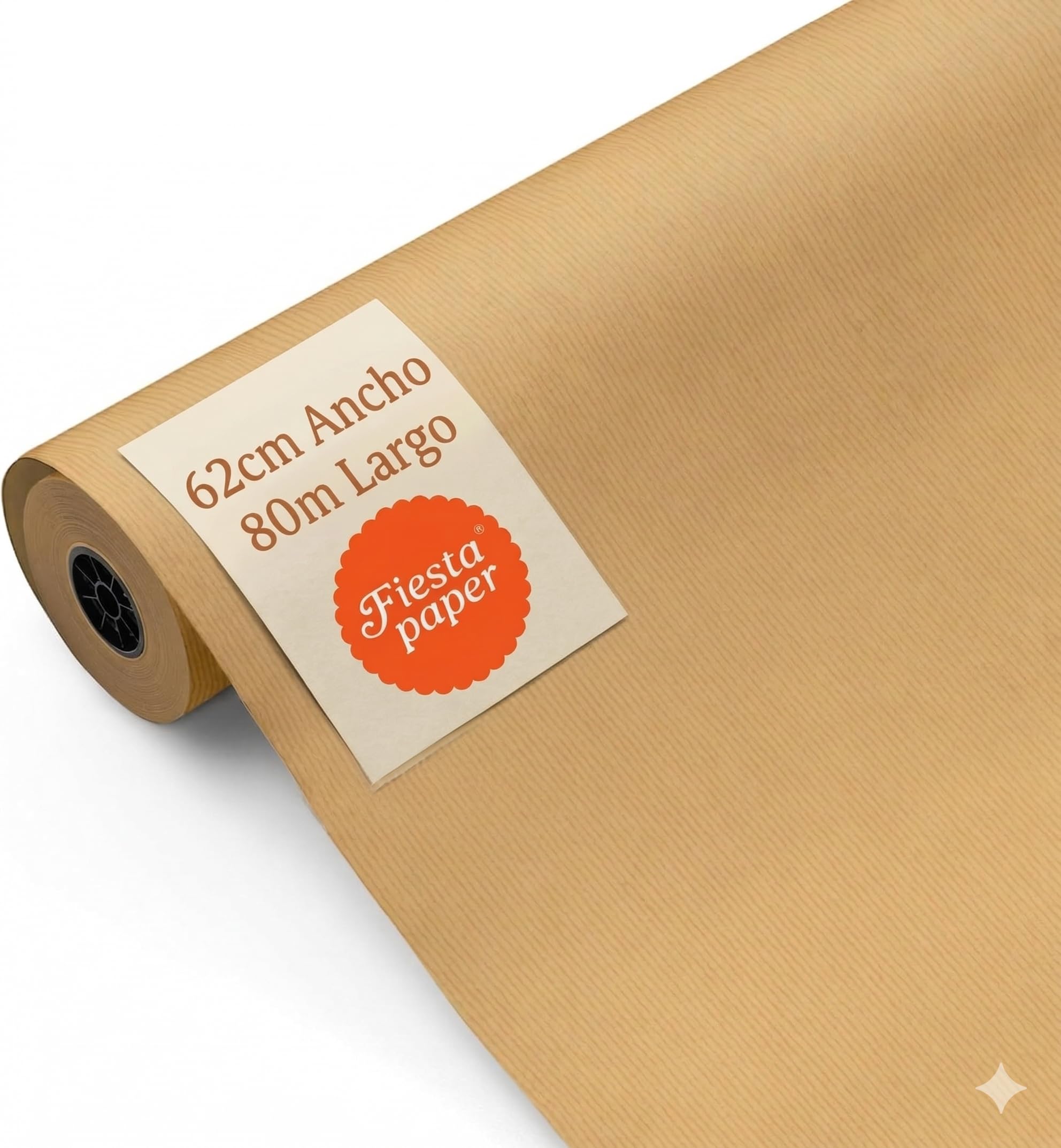 Rolle Kraftpapier Verpackung 80 Meter [gebunden, 1a Qualität] braun Vielseitig einsetzbar: Geschenkpapier, Industrie, Verpackung, Muster. Große Rolle Kraftpapier [FP Fiesta Paper]