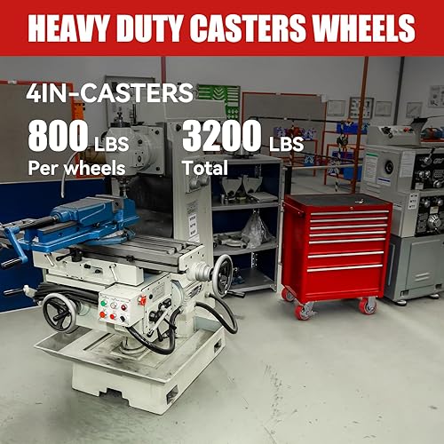 Miniatura 4 de Juego de 4 ruedas giratorias y de freno industriales de 4 x 2 pulgadas, capacidad de carga de 3200 libras, rueda de poliuretano sin ruido en cubo de