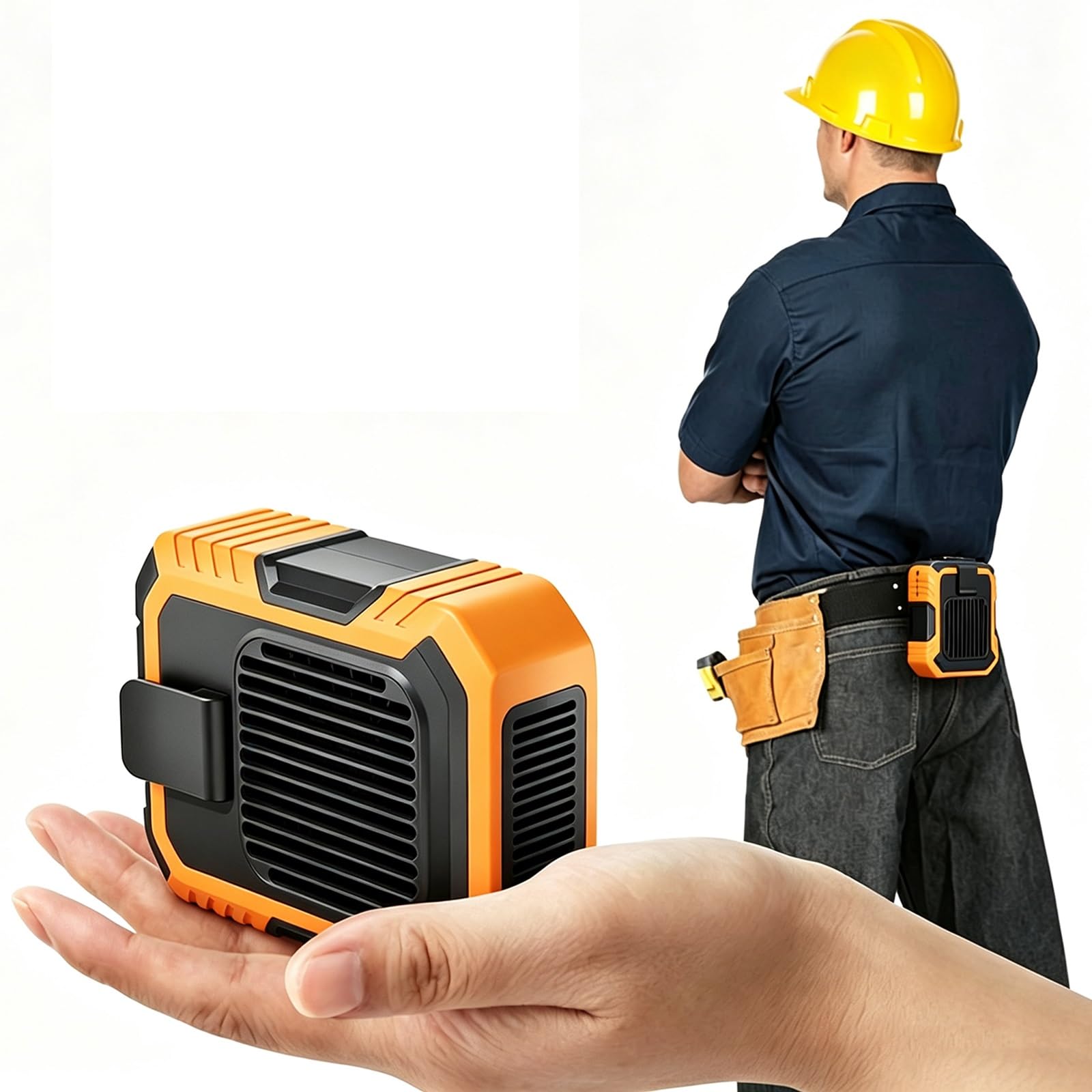 Ventilador de cintura portátil recargable 4000mAh mini ventilador con clip ligero para viaje