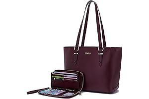 Purses for Women: Stylish PU Leather Tote Satchel & Wrist Bag Set