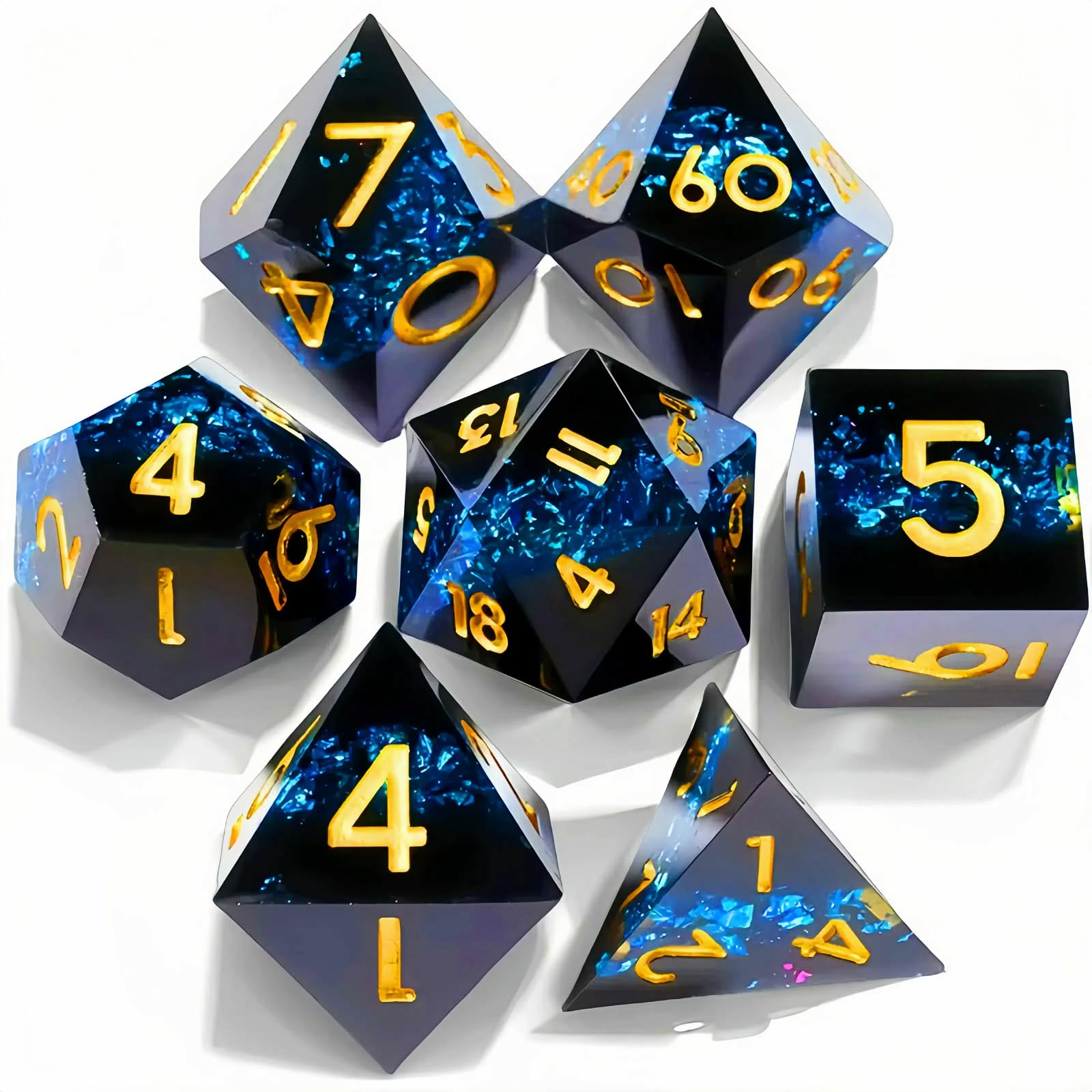 Dungeons and Dragons dice Set DND, polyhedral D&D Resin dice Set, Suitable for Role-Playing dice Game RPG Pathfinder DND dice Set