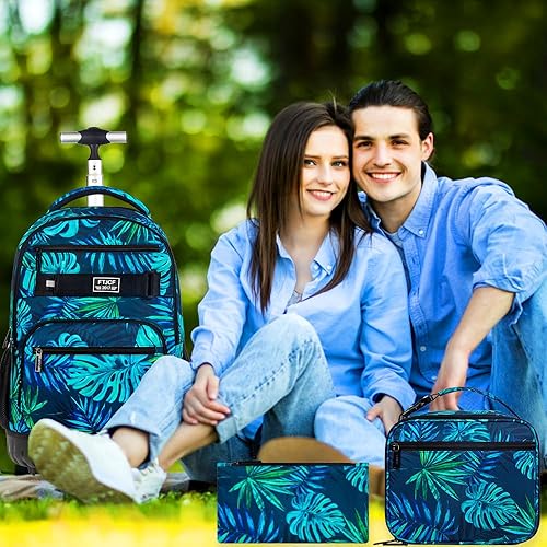 Miniatura 8 de Mochila con ruedas para mujeres y hombres, bolsa de 21 pulgadas para adultos con ruedas enrollables, juego de bolsa con ruedas para niñas y niños,