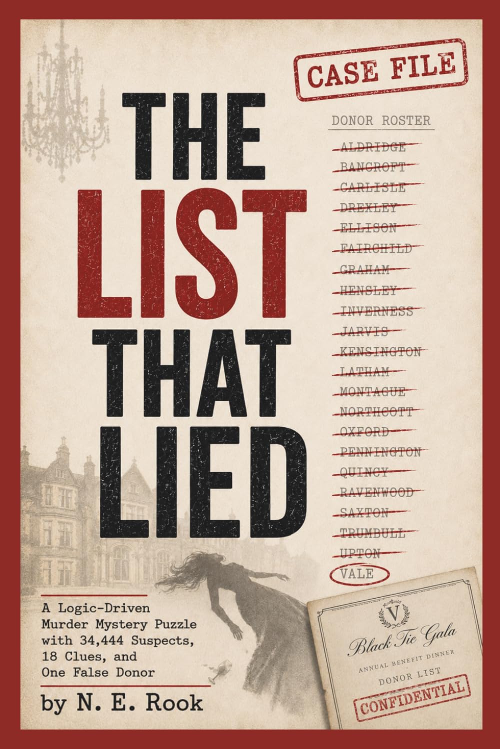 THE LIST THAT LIED: A Logic-Driven Murder Mystery Whodunnit to Find the Killer Hidden Among 34,444 Suspects