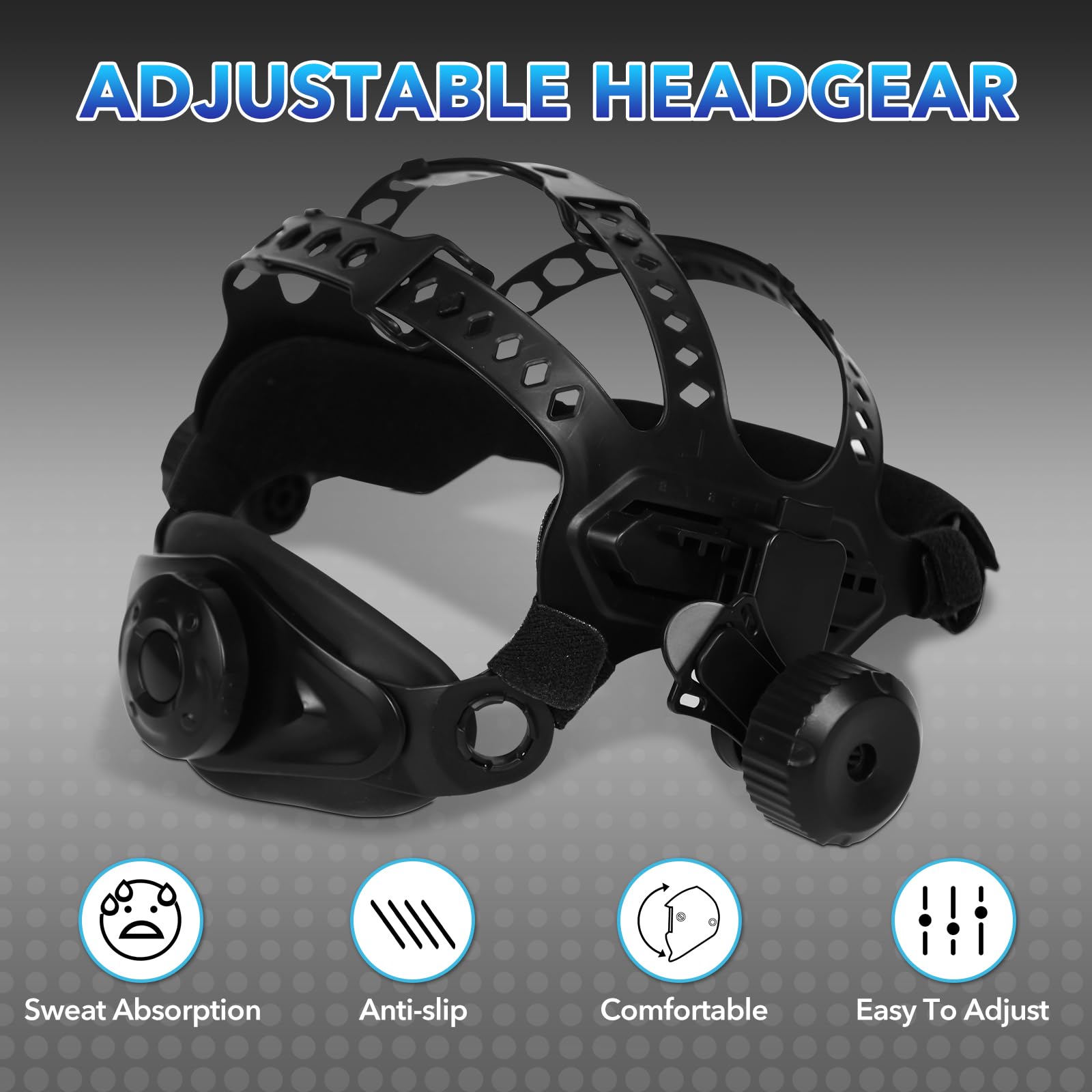 TRQWH - Casco de soldadura, accesorios de repuesto para casco de soldadura, accesorios para casco de soldadura con banda para el sudor para casco de agujero cuadrado redondo, ajustable