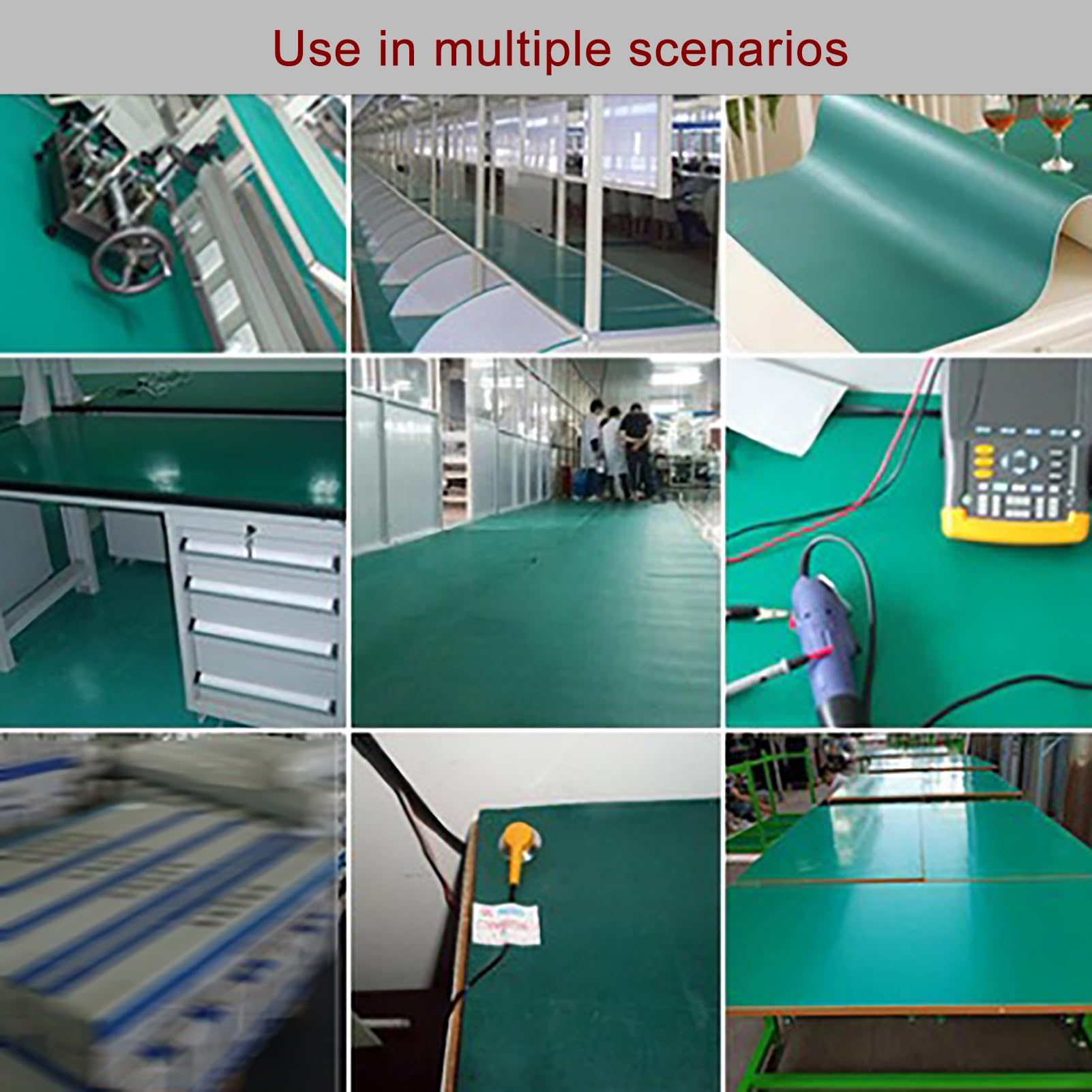 Rouleau de tapis en caoutchouc anti-statique, résistant aux hautes températures pour l'entretien des circuits et des tablettes, tapis de table de laboratoire durable (40 x 1000 cm)