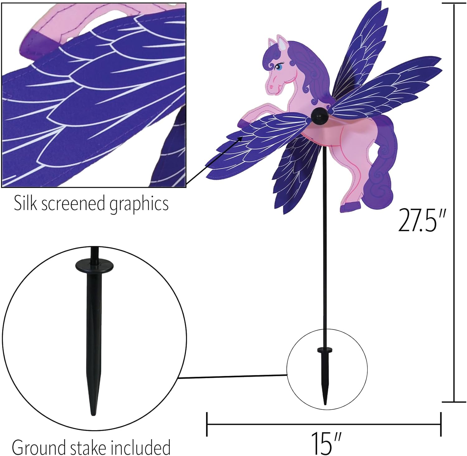 In the Breeze 2559 Pegasus Whirligig Spinner, Baby