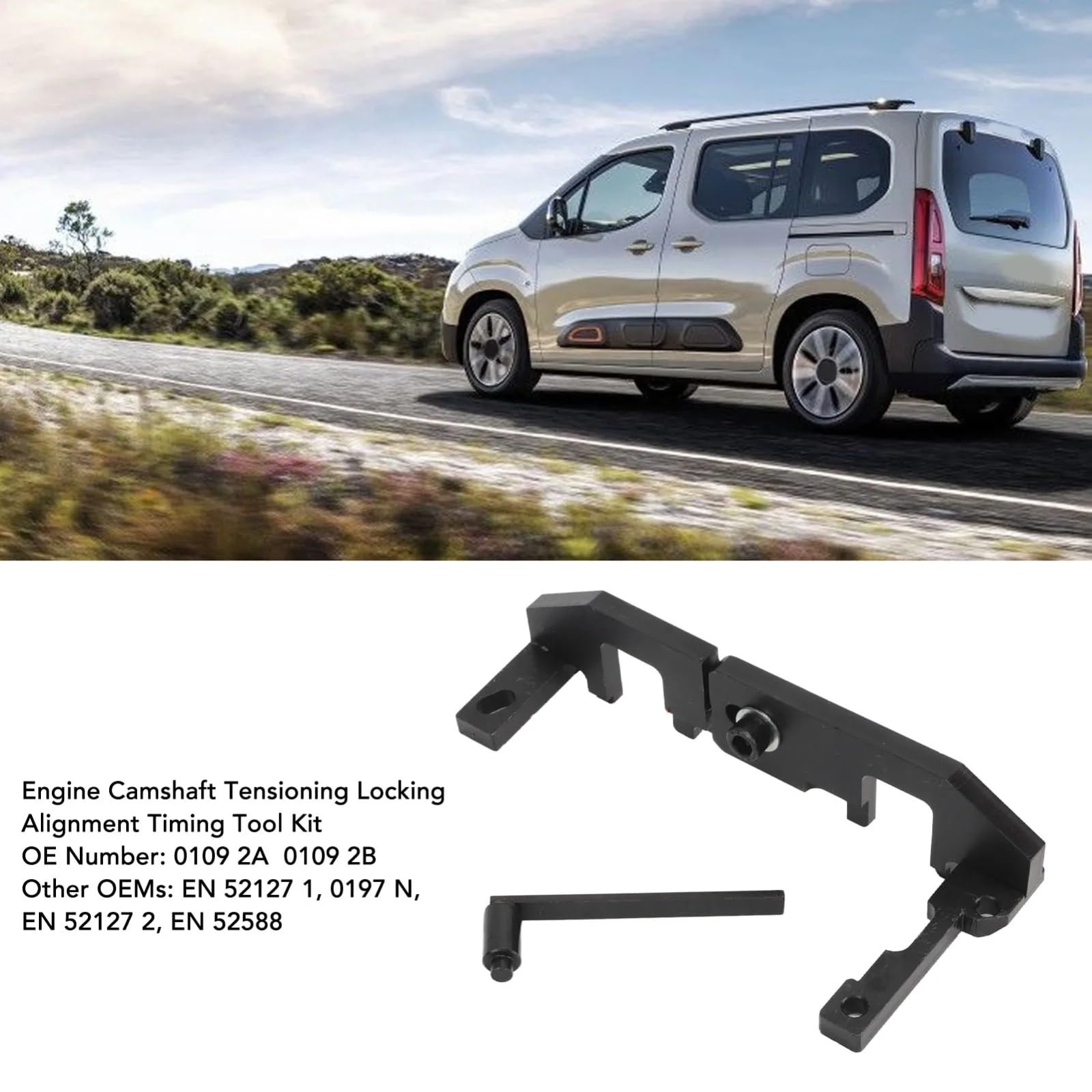 Strumento Bloccaggio Motore Compatibile con Opel per Combo E 2018- per Corsa F 2019- per Grandland X 2017- Kit di Strumenti per La Fasatura Dell'allineamento del Bloccaggio del Motore