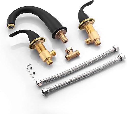 Vista 40 de sumerain Grifo de bañera romana de dos manijas níquel cepillado con válvula, alto flujo