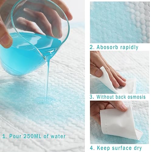 Miniatura 7 de Nihao Honey - Cambiador desechable para bebés, 30 unidades de colchoneta suave e impermeable, cambiador de pañales portátil y alfombrilla, a prueba