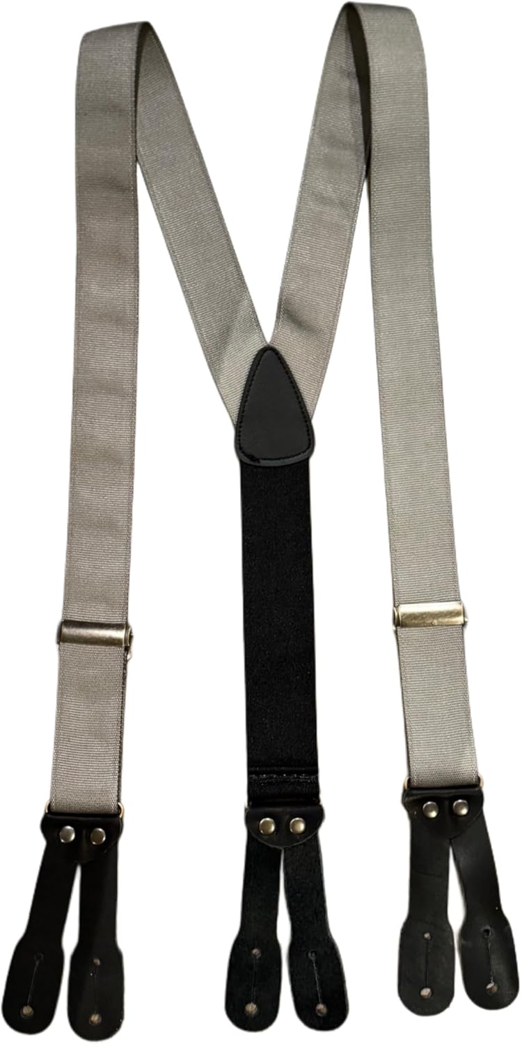 Canvas Old West Y-Back Button End Suspenders MADE IN USA 42" and 48"