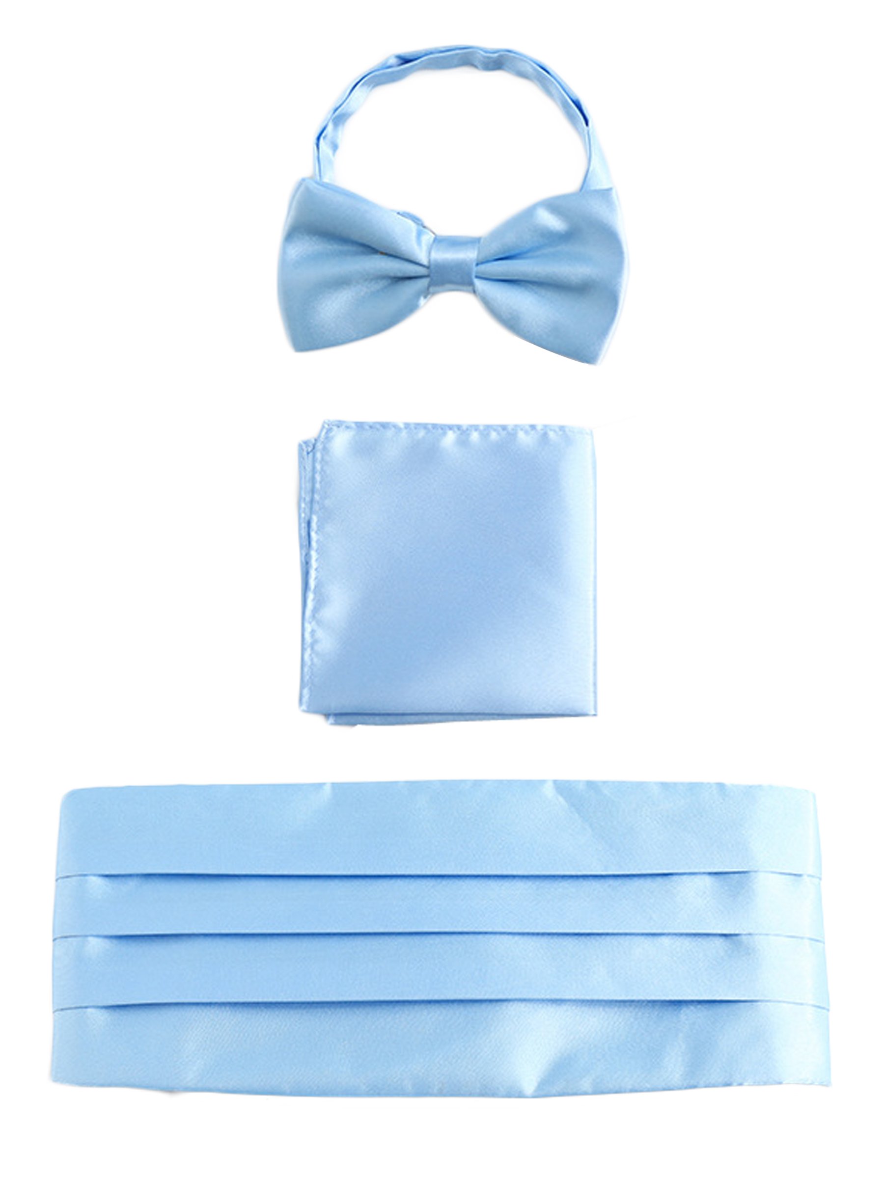 Set 3 Pezzi Fascia Smoking + Papillon + Fazzoletto | Elegante | Regolabile | Made In Italy