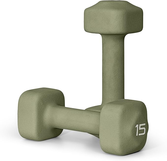 Tone Fitness Neoprene Dumbbell Weight Pairs with Anti-Roll Square Head | Multiple Options