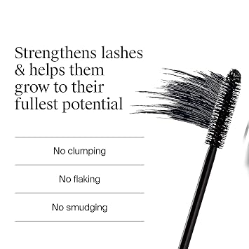 Neutrogena Healthy Lengths Mascara, Strengthens, Lengthens, and Helps Lashes Grow with Exclusive Antioxidant Vitamin E and Olive Oil Formula, No Clumping or Flaking, Black 02, .21 oz