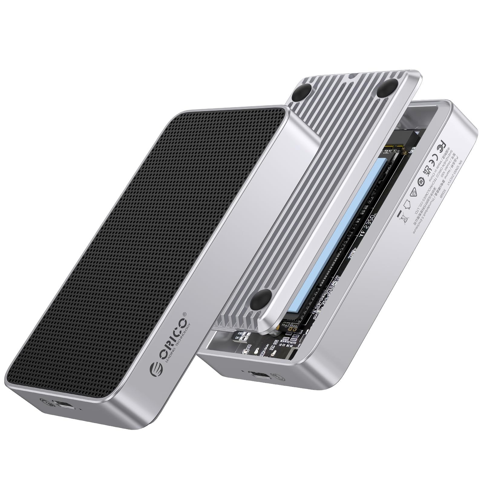 Orico Thunderbolt5 2TB SSD ケース＋本体セット Amazon.com: ORICO 80Gbps M.2 NVMe SSD Enclosure PCIE 5.0 Silent