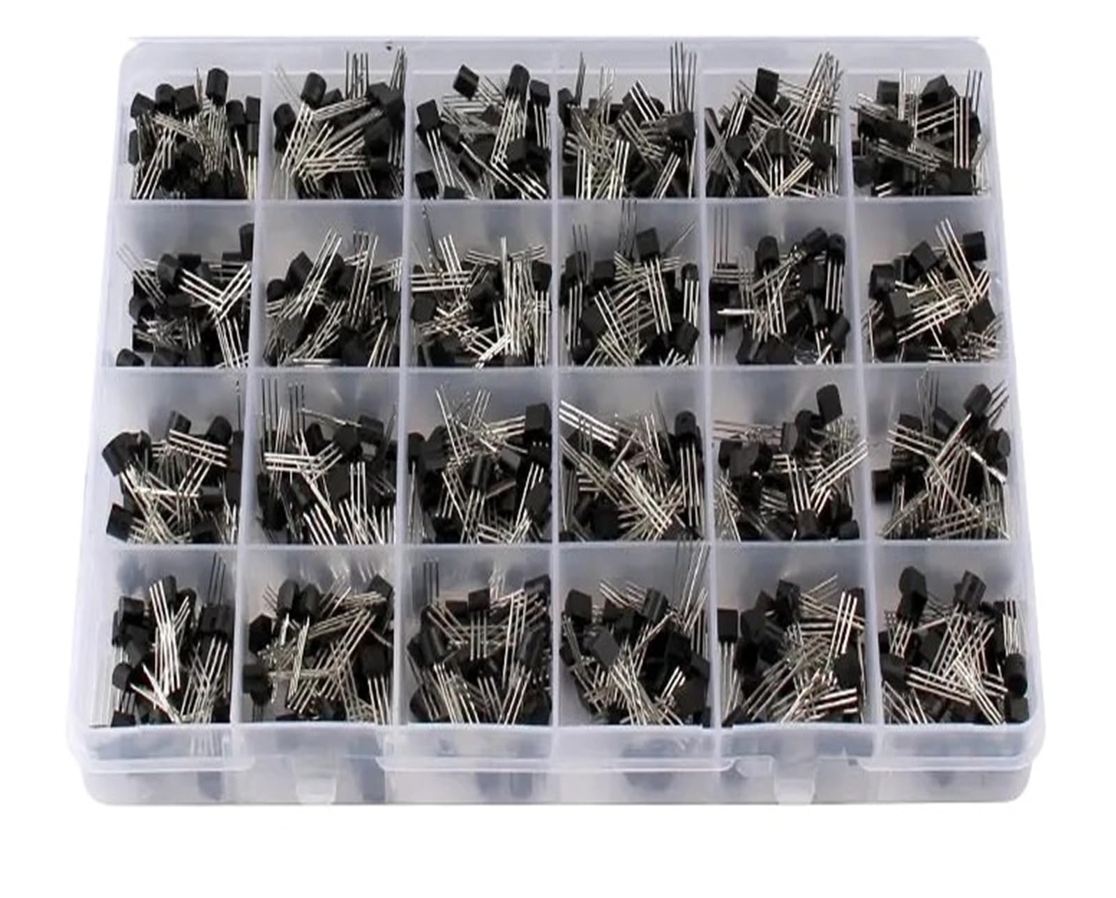 Kit surtido de transistores TO-92 de 200 a 900 piezas, BC547, BC327, BC337, 2N2222, 3904, 3906, C945, transistores PNP/NPN, kit electrónico.(18Values-900pcs)