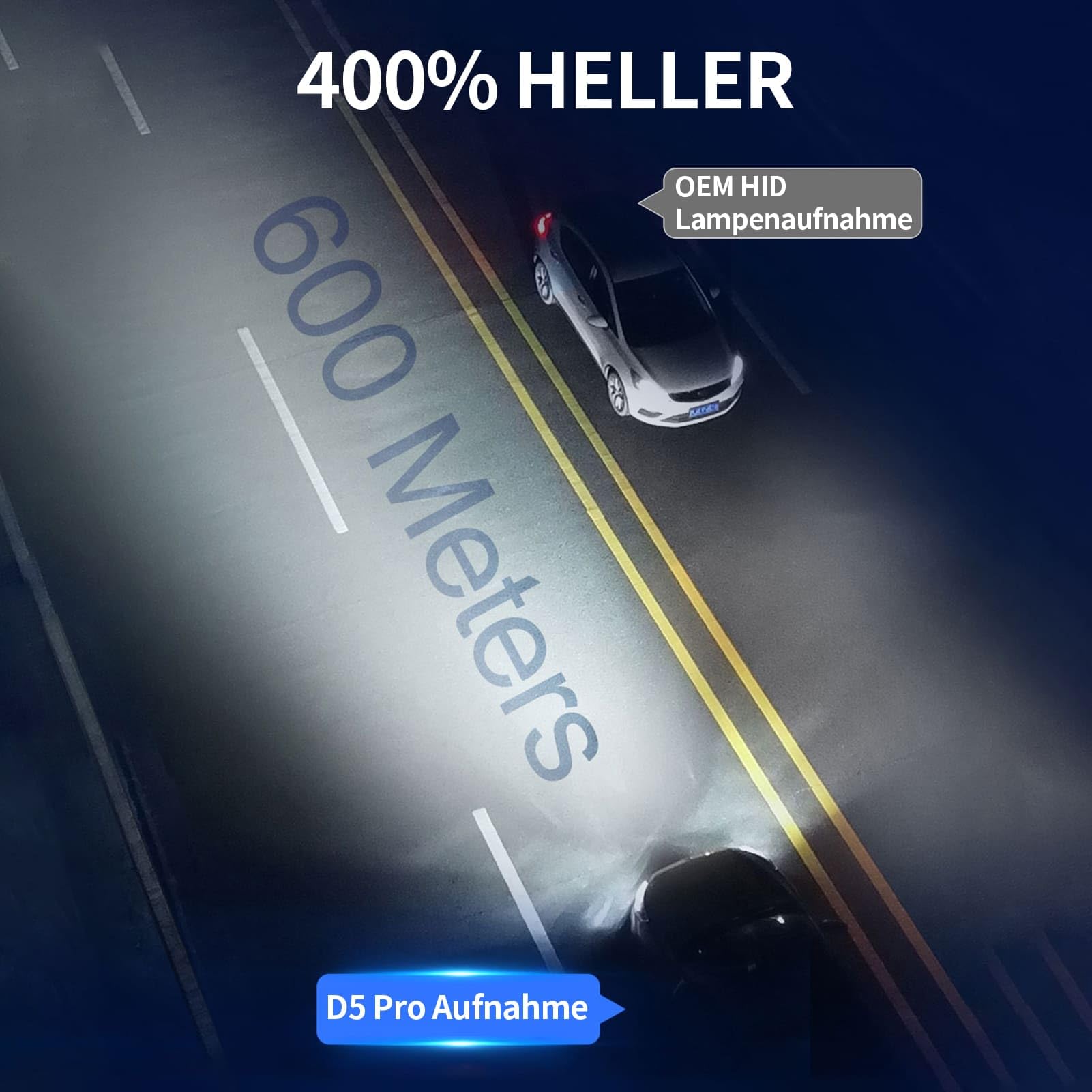 D5S 12V 40W Xenon Brenner – Anti-UV D5S Auto Lampe 6000K Weiß – Xenon Lampe mit Zulassung – Ersatz Scheinwerferlampe für Abblend- & Fernlicht 2 Stück