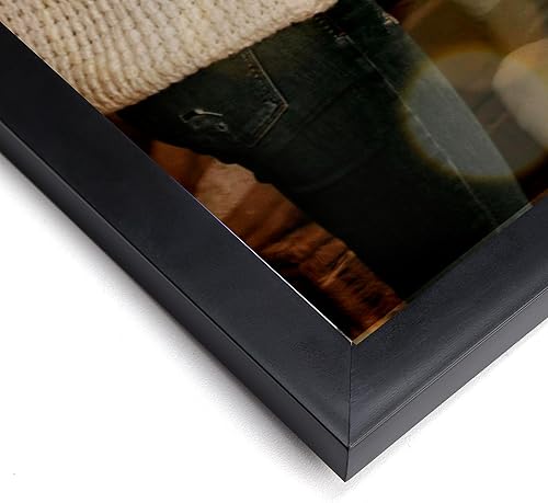 Vista 65 de EYMPEU Portarretratos de 5 x 7 pulgadas con paspartú, de madera negra, para exhibir fotos de 5 x 7 con paspartú o fotos de 6 x 8 pulgadas sin
