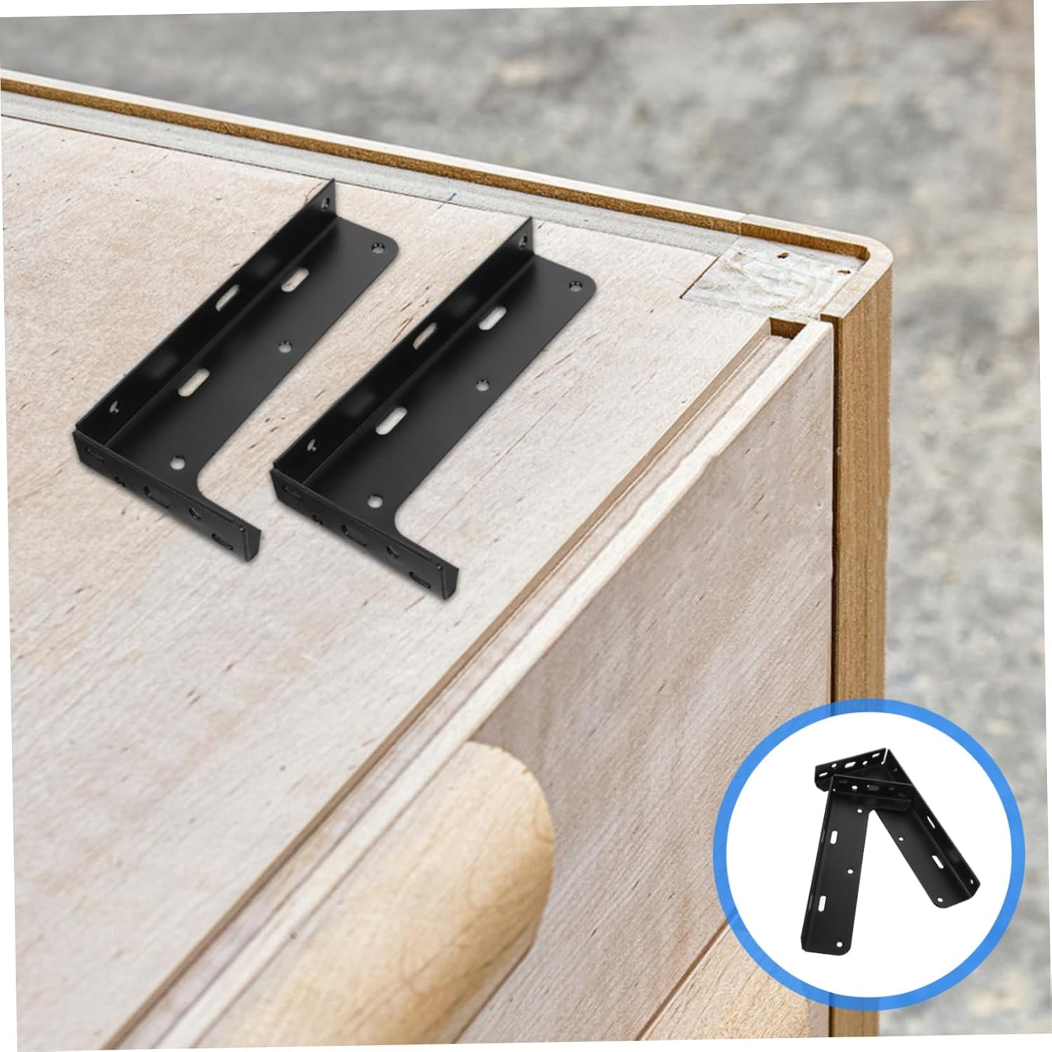 Luxshiny 2pcs Heavy Duty Metal Cabinet Brackets Floating Shelf Holder for Wall Invisible Suspension Fitting Versatile for Home Office Commercial