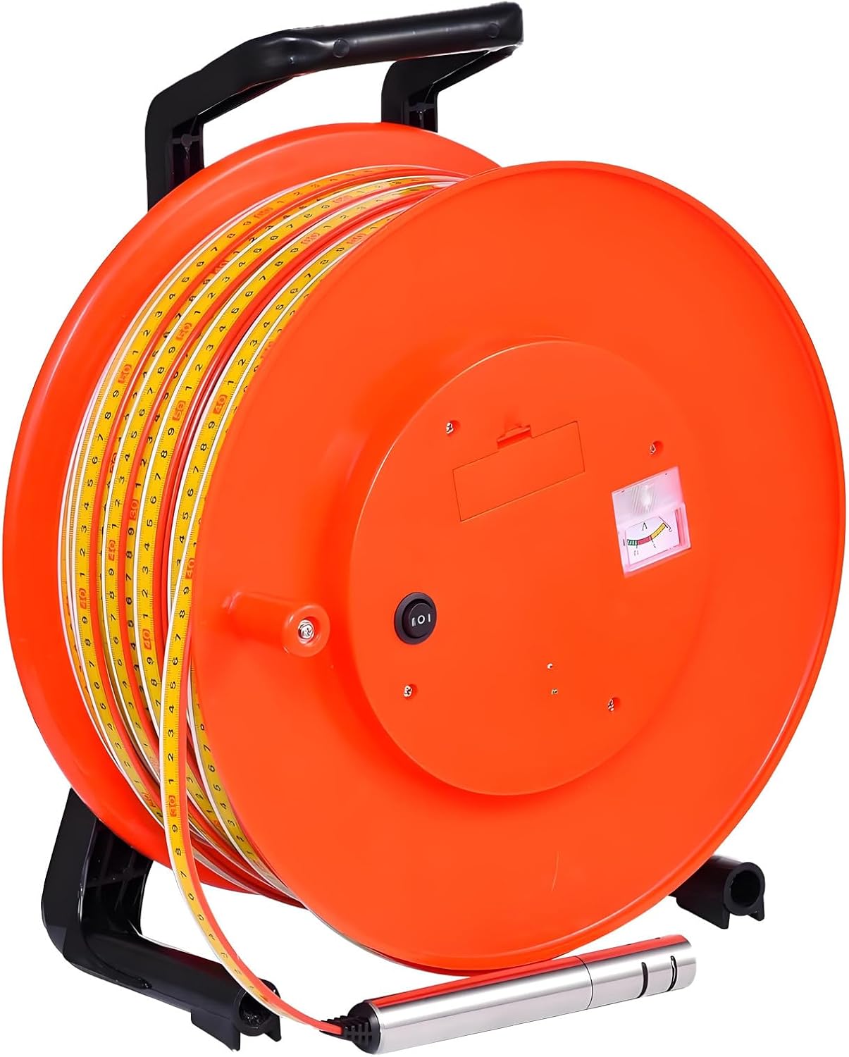 Stainless Steel Deep Well Water Level Meter, 150m Depth Gauge with Peak Hold & Indicator Light, Groundwater Measurement Tool for Well & Borehole Repair