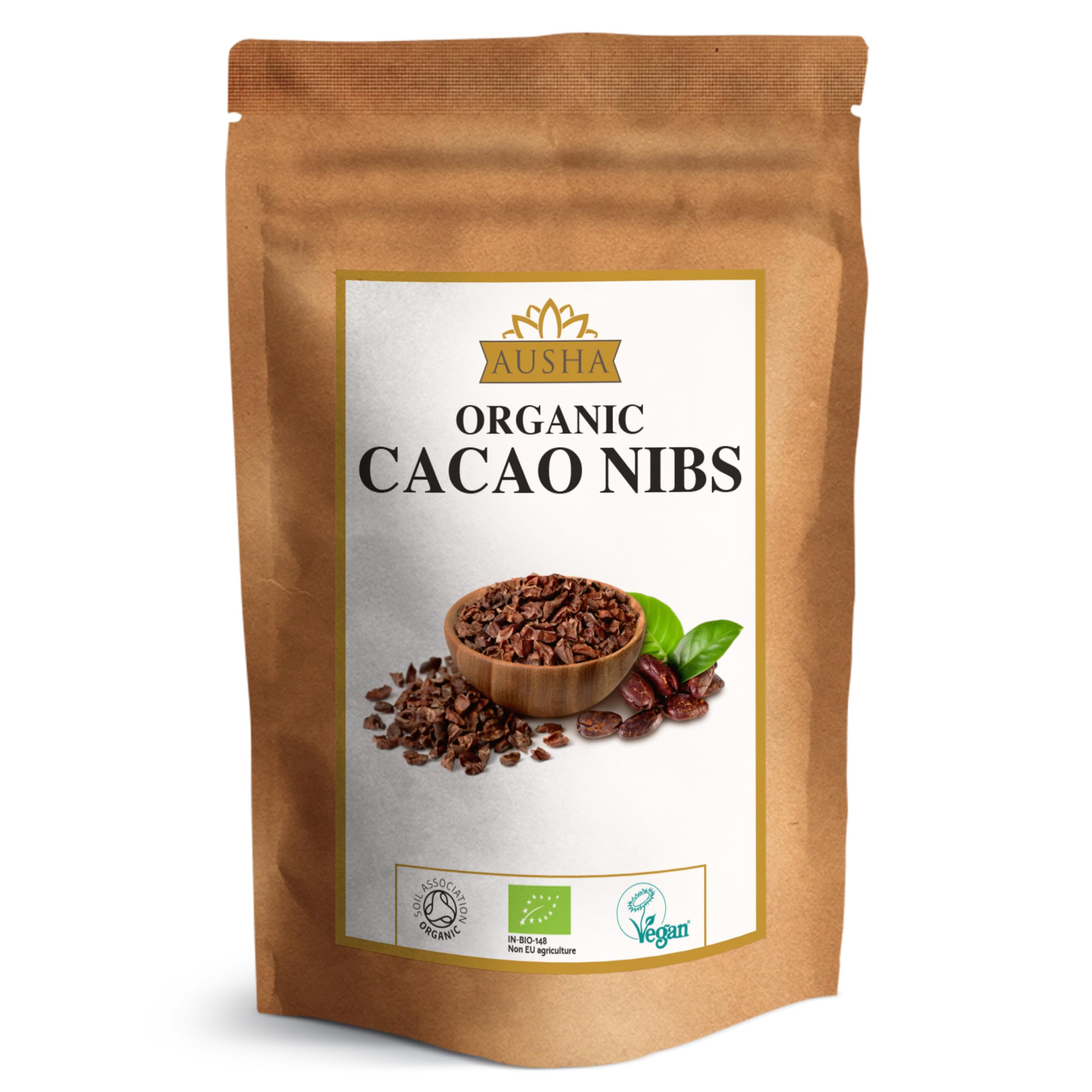 AUSHA Organic Raw Cacao Nibs 500g | Premium Quality