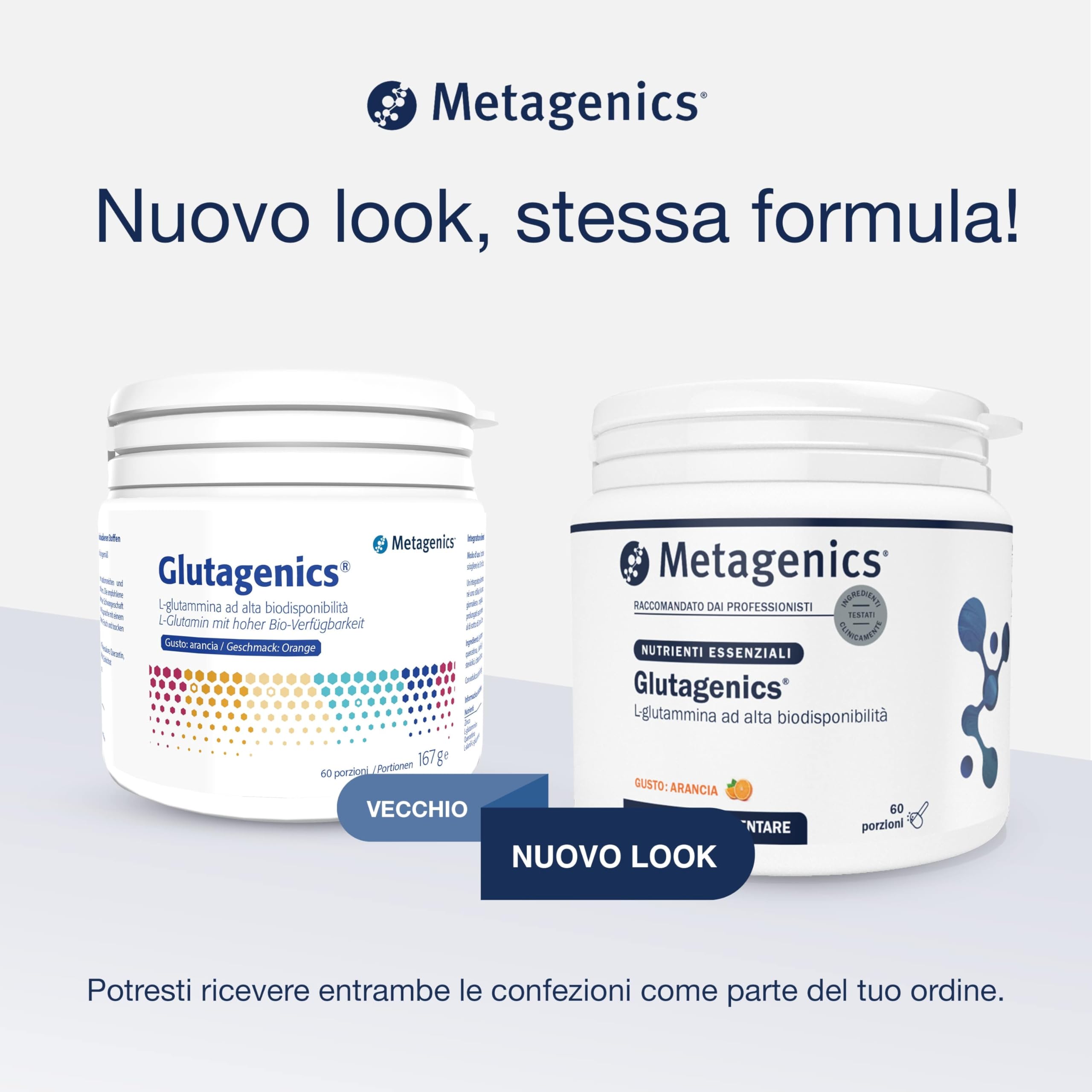 Metagenics Glutagenics ID - Fonte di L-Glutammina, Amminoacido Condizionatamente Essenziale - 60 Porzione