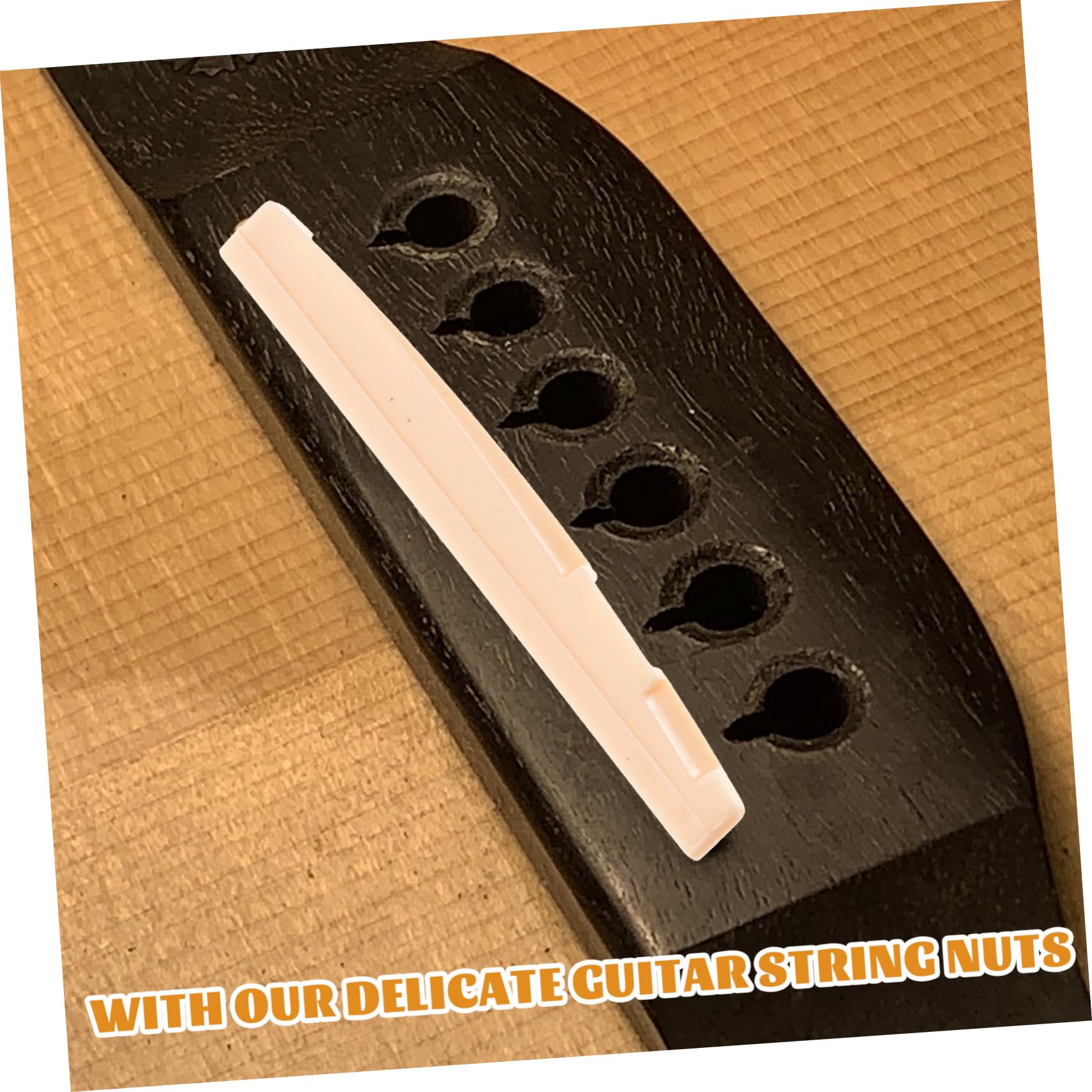 ifundom Guitar Bone Bridge Saddle and Nut Set Guitar String Nut Electric Guitar String Nut Guitar Lower String Nuts Guitar Bass Supplies