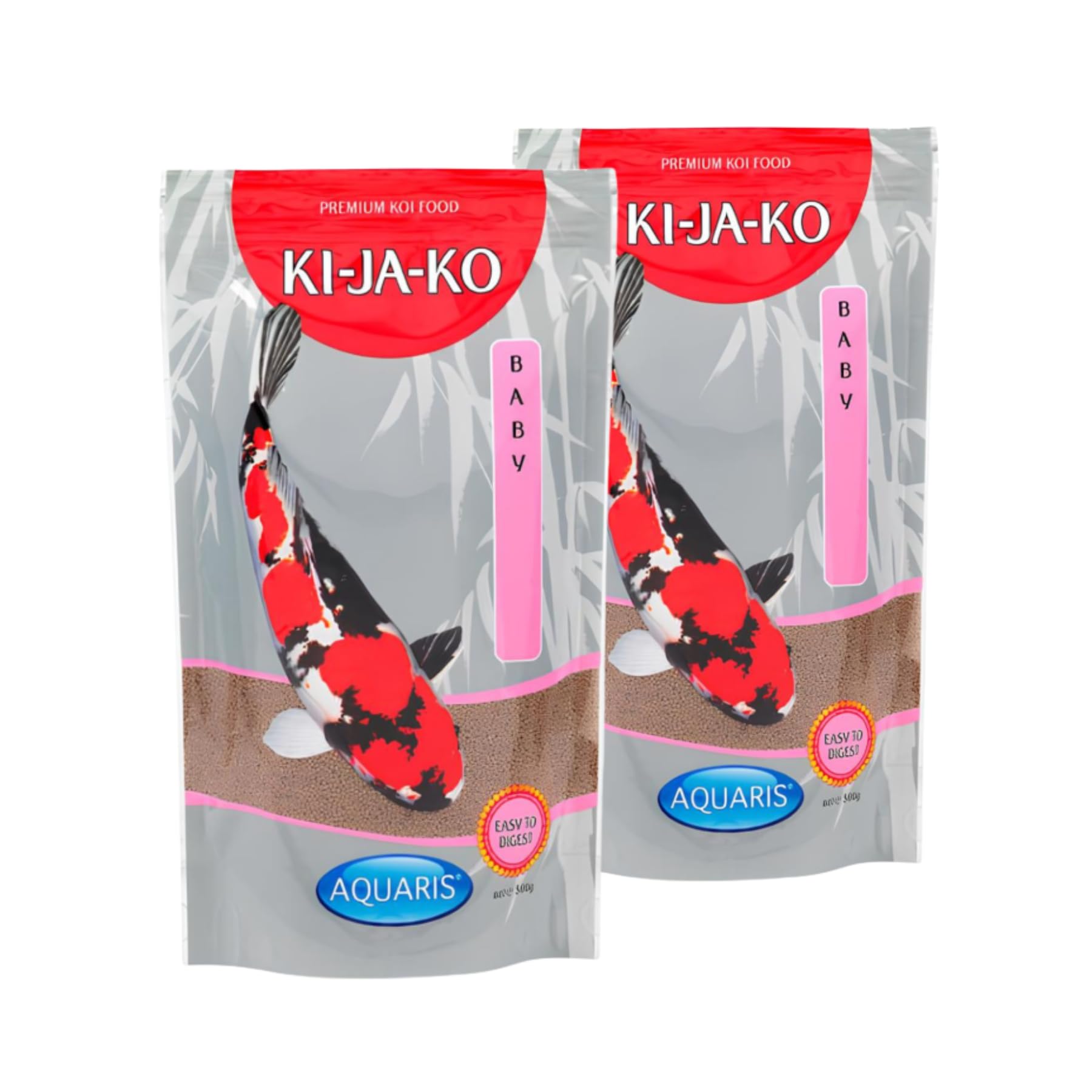 Comida Baby Koi para Jungkoi, Rica en proteínas Vegetales y de Pescado para un Crecimiento Saludable. Pellets para jóvenes Koi, Apoyo digestivo, Colores Fuertes, 1 kg/2 mm (2 × 500 g)