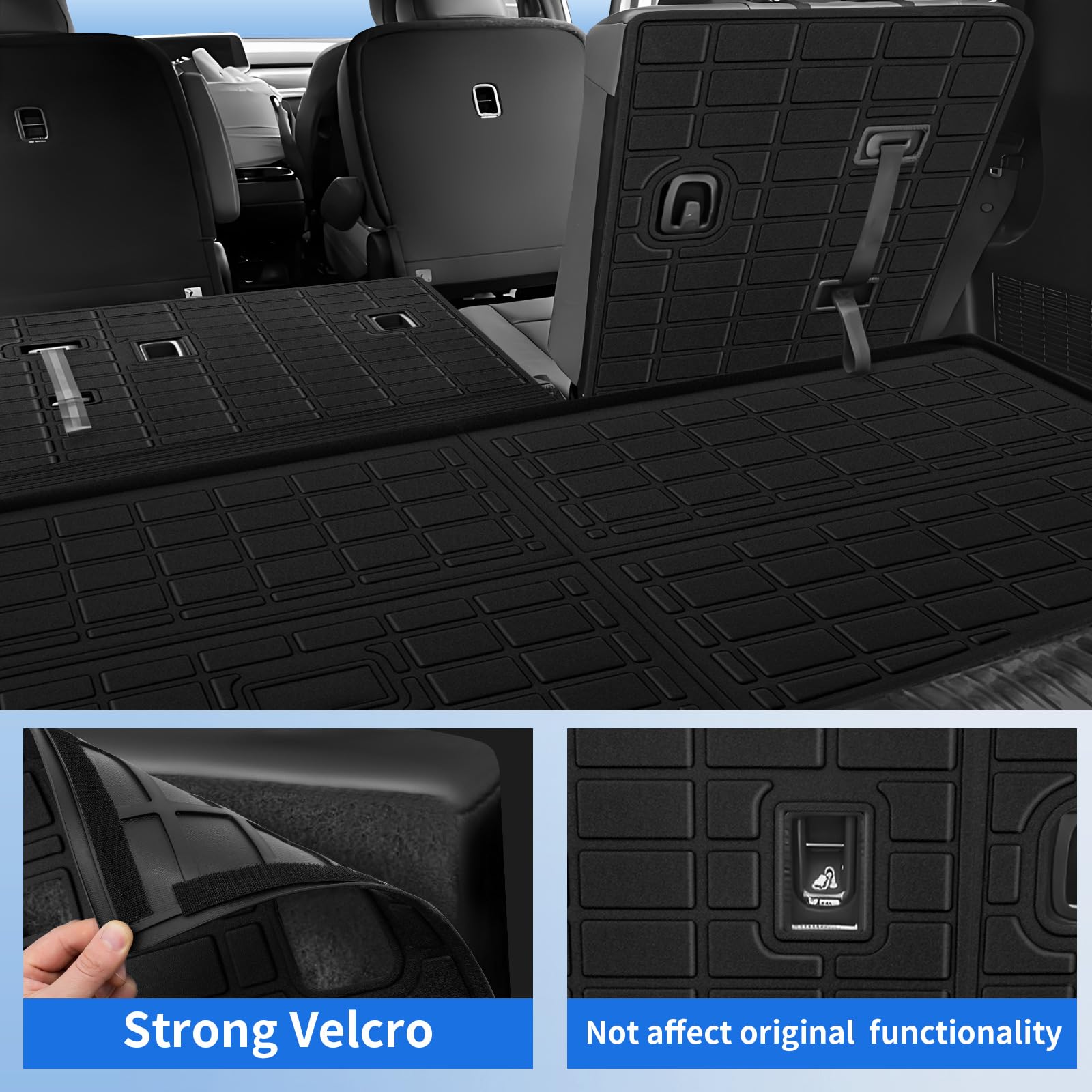 TSLDRV Floor Mats for Kia Telluride 7 Seat 2025-2020 Full Set All Weather Floor Mats for Kia Telluride — view 5