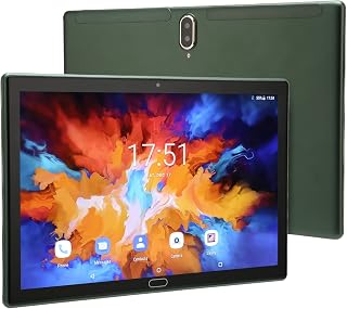 Haofy Gaming Tablet, 6000mAh 8GB RAM 128GB ROM UK Plug 10.1 Inch IPS HD Tablet for Office (Green)