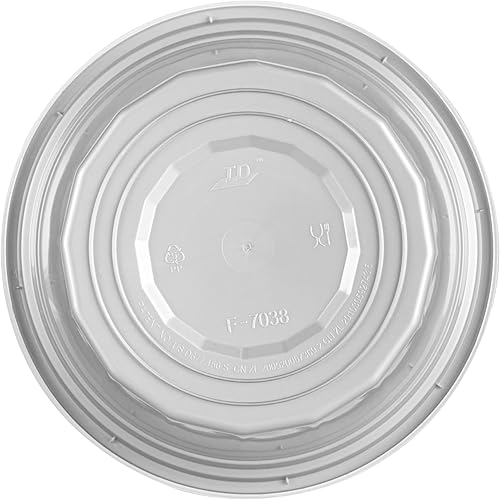 Miniatura 157 de Restaurantware Asporto - Cajas para llevar de 16 onzas, 50 recipientes de alimentos para llevar para microondas, tapas de plástico transparente Negro