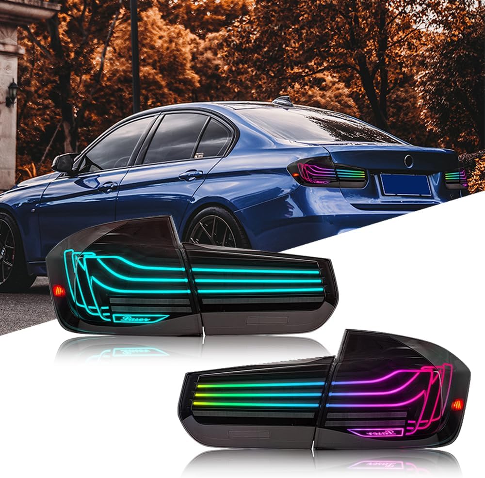 Tail Lights for 2013-2018 BMW F30 F31 3-Series 320i 330i 335i 330e 340i 328d 328i xdrive M3 LED Taillights Assemblies with Turn Signal DRL Reverse Brake light Rear Lamps(1 Pair)