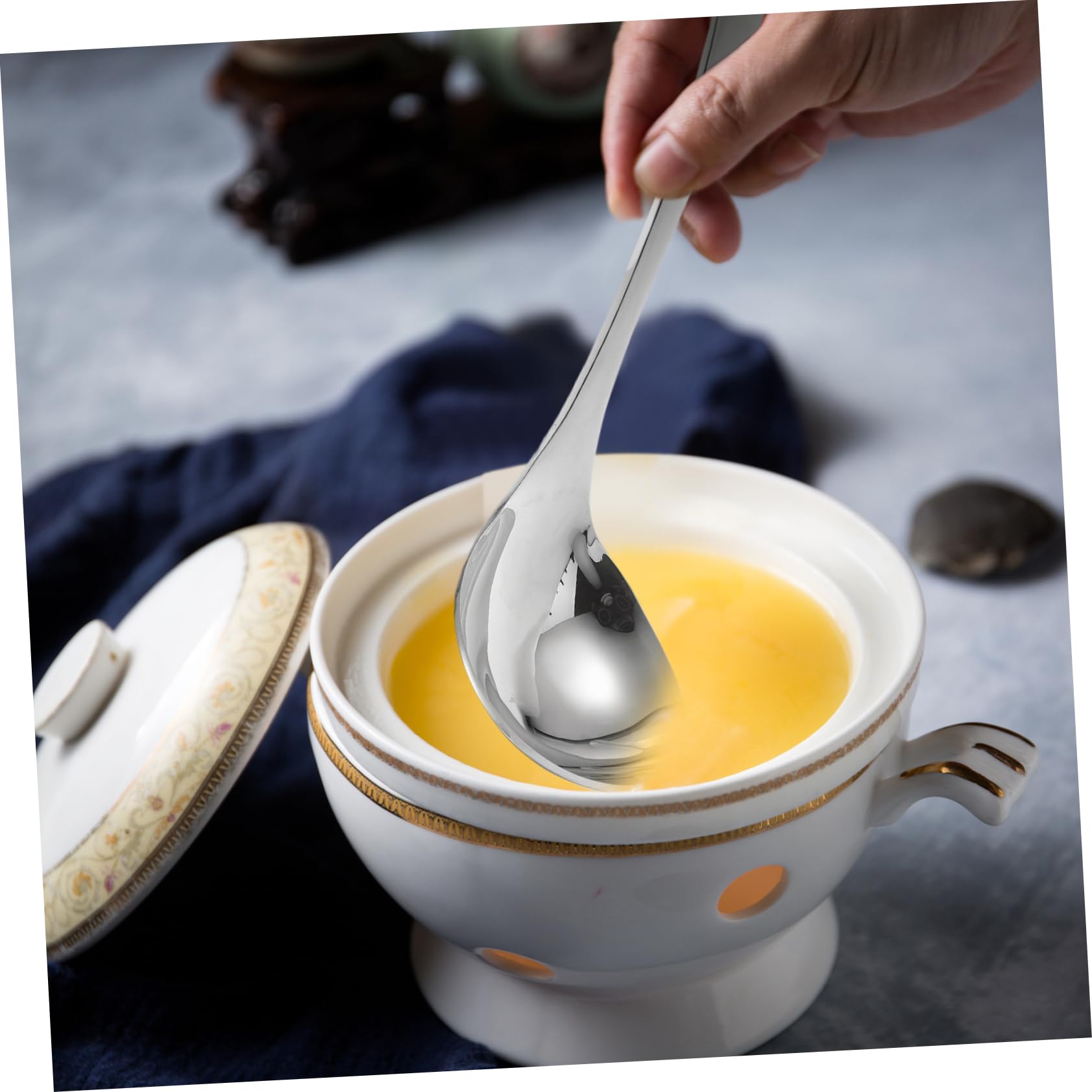 2stücke Soßenkellen Mit Langem Griff Servierkellen Für Dressings Und Soße Zum Servieren Von Suppen Und Saucen Küche Restaurant Schöpfkellen Für Kochen Und Eis
