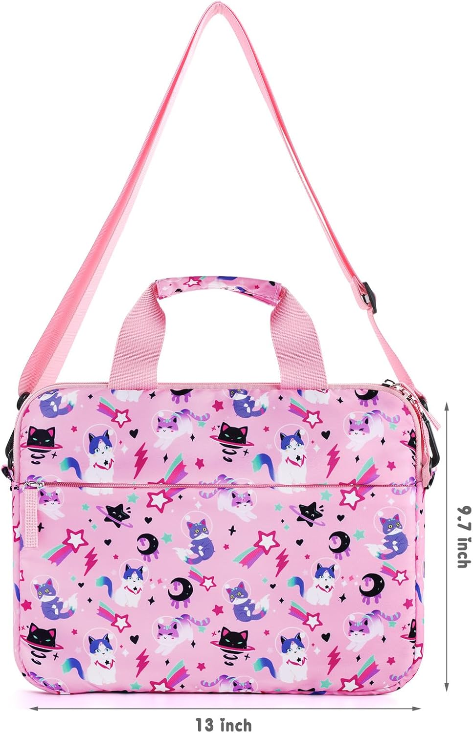 Kids Tablet Bag for Girls, Kids Tablet Carrying Case for Fire HD 10, HD 8, Fire 7 Sleeve Bag Kid Kindle Bag, iPad Bag for Kid, Cat Pink - Image 3