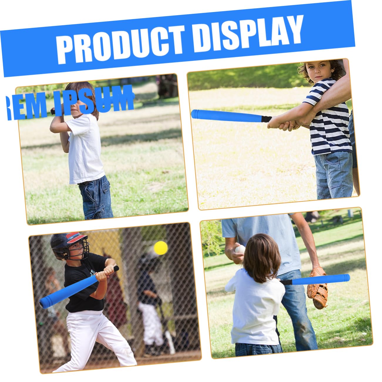 KOMBIUDA 1 Set Stylish Foams Baseball Bat for Ergonomic Design Soft Training Bat with Baseballs Vintage for Practice and Exercise