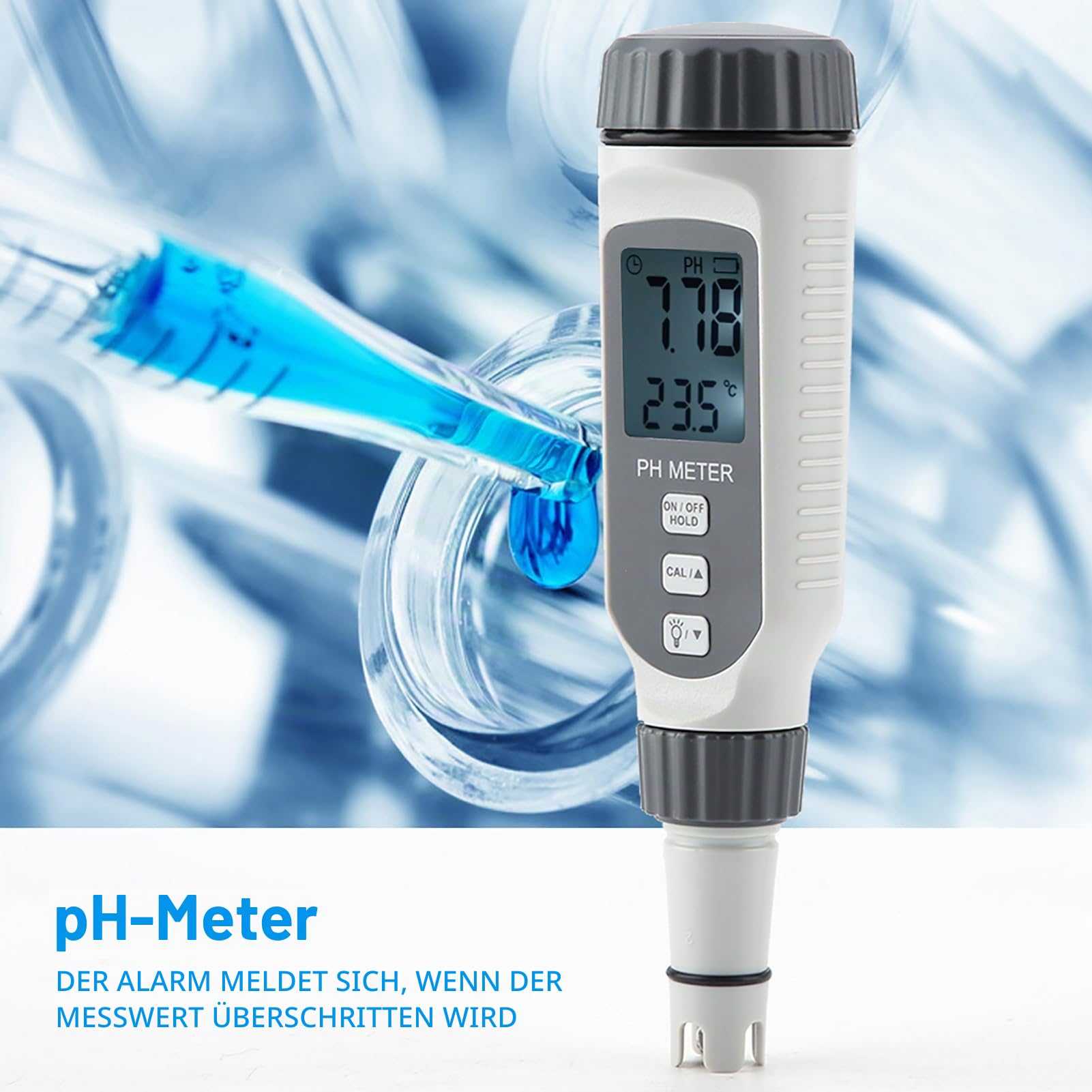 PH Meter Professioneller PH Tester Tragbarer PH-Stift In Wasserqualität Acidimeter PH818 Hochempfindlich Und Genau Mit Großem LCD Display Für Industrie Elektrik Und Landwirtschaft