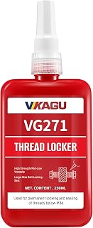 271 Red High Strength Threadlocker- 8.45Oz/250ml High Cost-Performance Ratio - Medium Viscosity Glue,Easy Infiltrated Thread Lock - Permanent Adhesive for Bolts & Nuts - Quick Cure Formula