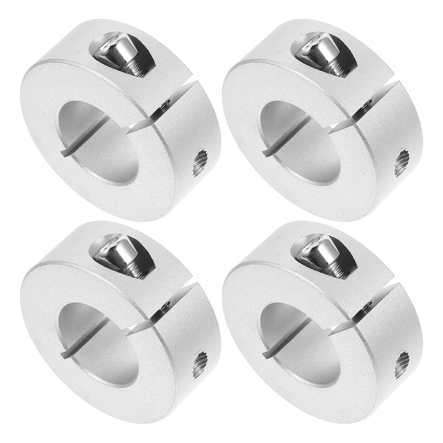 4pcs Aluminum Alloy Shaft Stop Collars for Automotive Axle Shafts Versatile Clamp-on Fixed Rings with Open Split Design and Replacement