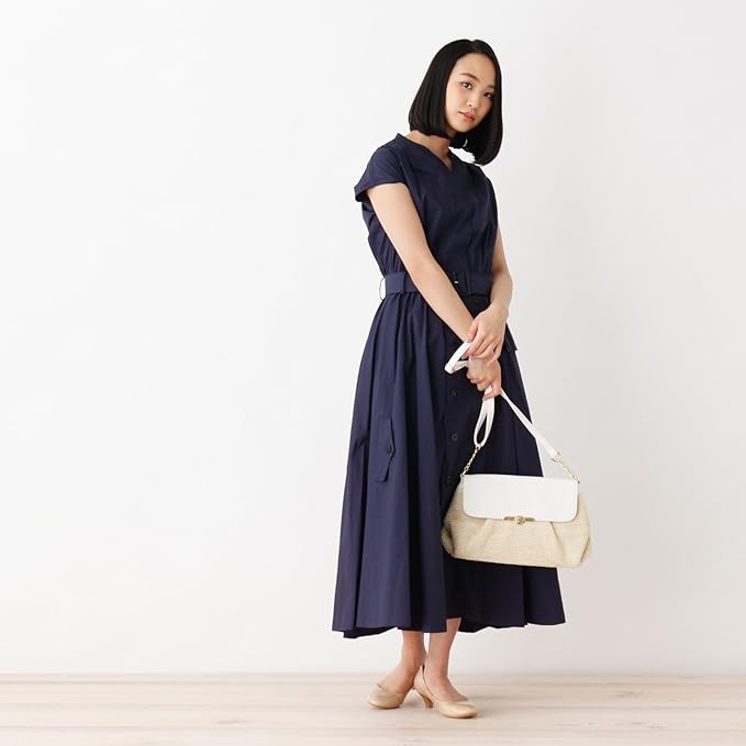 Amazon Co Jp スープ Soup Ananaトレンチワンピース 09 M ネイビー 093 ホーム キッチン