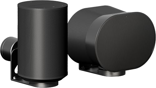 PEGZONE Speaker Wall Mount for Sonos Era 100 and Era 300, 1 Pair, Black