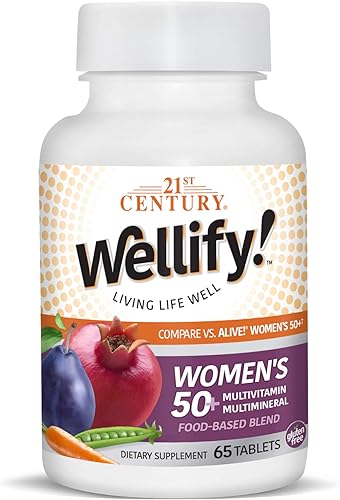 21st Century Wellify Mujeres 50+ Multivitaminas con minerales, 65 unidades (22460)