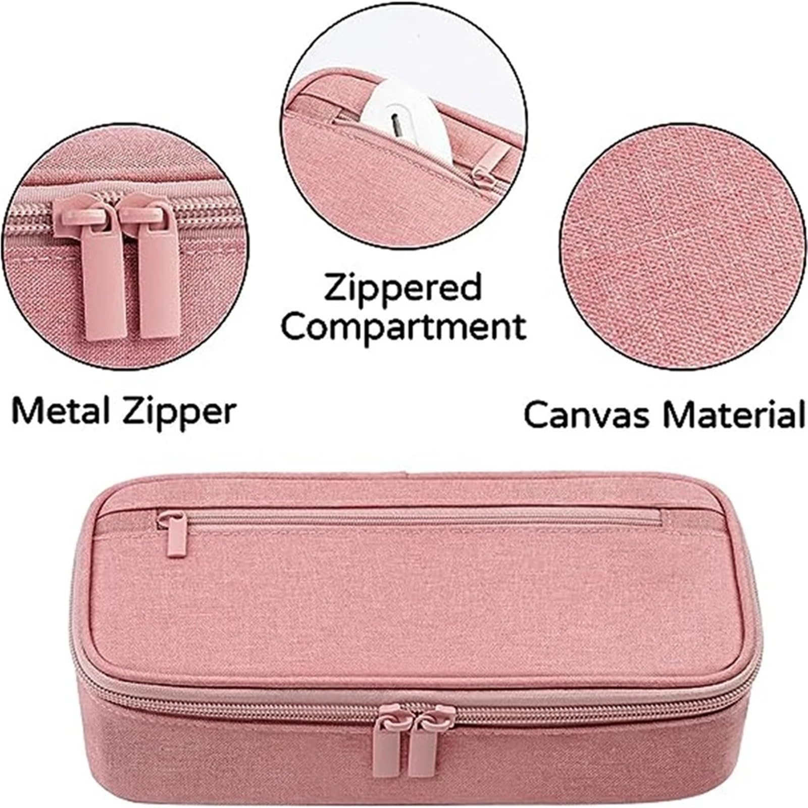 Estuche for lápices de Gran Capacidad, 2 uds., Estuches Escolares, Estuche for lápices, papelería, Pantalones de Color sólido, Material Escolar, Estuche for lápices para Estudiantes(Blue)